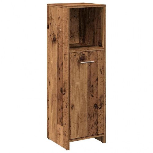 Badeværelsesskab 30×30×95 cm - konstrueret træ, antikt træ