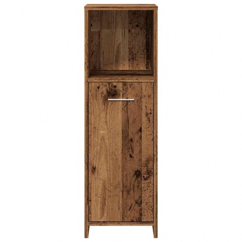 Badeværelsesskab 30×30×95 cm - konstrueret træ, antikt træ