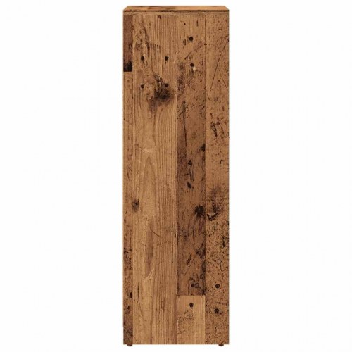 Badeværelsesskab 30×30×95 cm - konstrueret træ, antikt træ