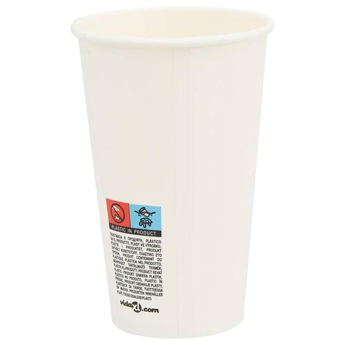 Kaffekopper af papir 1000 stk. 16oz 400ml hvid