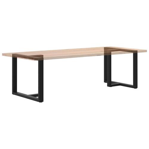 Spisebordsben T-formet 2 stk 90x35x(72-73) cm stål sort