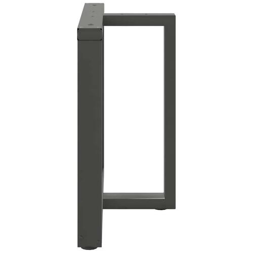 Spisebordsben T-formet 2 stk 90x35x(72-73) cm stål antracitgrå