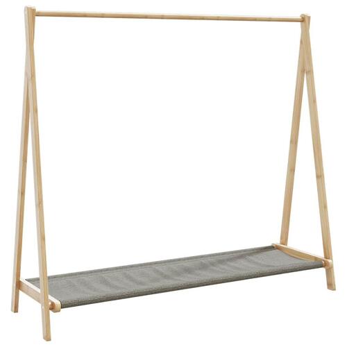 Tøjstativ med hylder 106x34x102 cm bambus