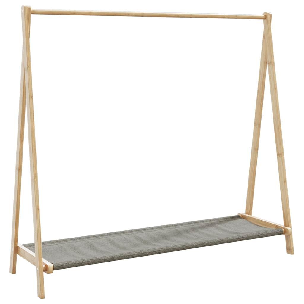 Tøjstativ med hylder 106x34x102 cm bambus