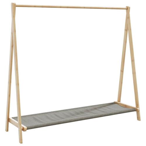 Tøjstativ med hylder 106x34x102 cm bambus