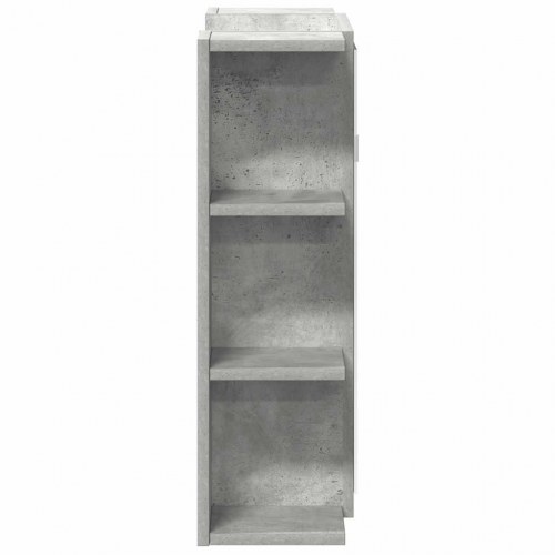 Badeværelsesskab med spejl 80 x 20,5 x 64 cm - betongrå
