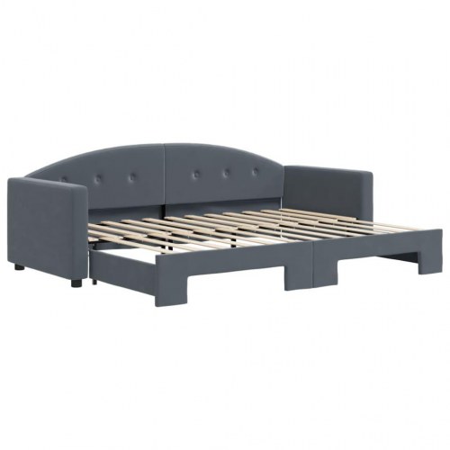 Daybed med udtræk 80 x 200 cm - mørkegrå