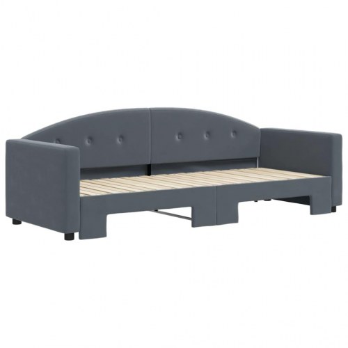 Daybed med udtræk 80 x 200 cm - mørkegrå