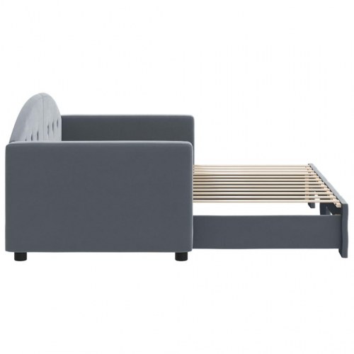 Daybed med udtræk 80 x 200 cm - mørkegrå