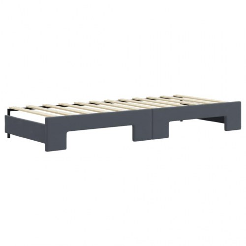 Daybed med udtræk 80 x 200 cm - mørkegrå