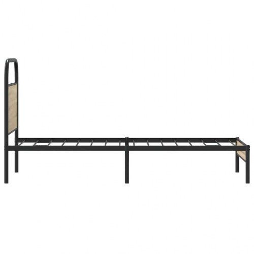 Sengeramme 80 x 200 cm med sengegavl - røget eg