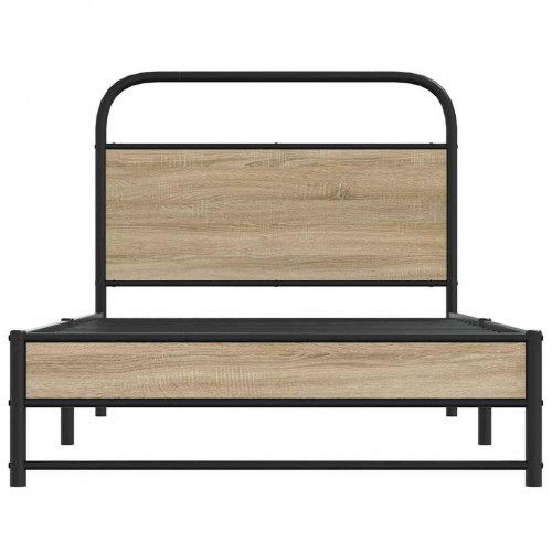 Sengeramme 90 x 190 cm med sengegavl - røget eg