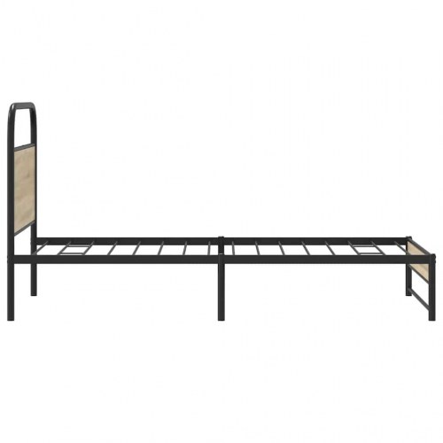 Sengeramme 90 x 190 cm med sengegavl - røget eg