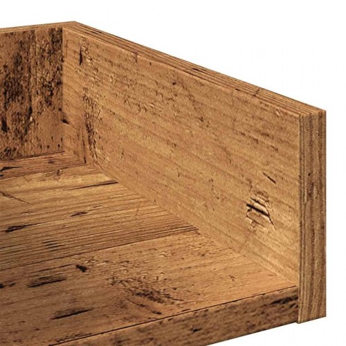 Bogreol i konstrueret træ - 48 × 25,5 × 140 cm, antikt træ