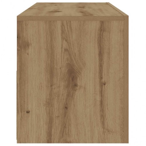 Sengeborde med LED-lys - 2 stk., 60×35×40 cm, egetræsfarve
