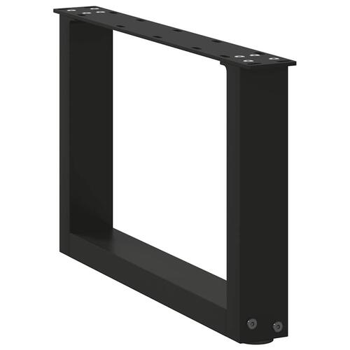 Sofabordben U-formet 2 stk. 50x(30-31) cm stål sort