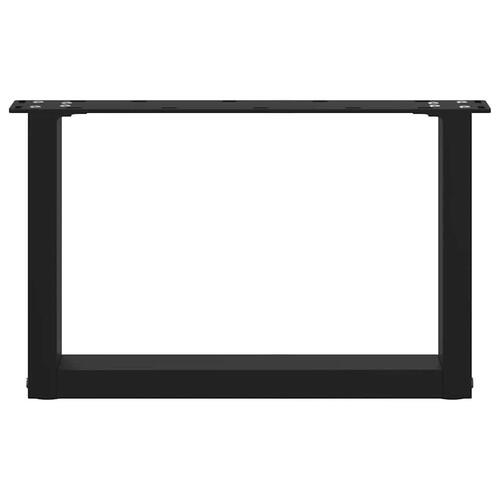 Sofabordben U-formet 2 stk. 50x(30-31) cm stål sort