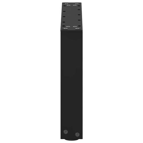Sofabordben U-formet 2 stk. 50x(30-31) cm stål sort