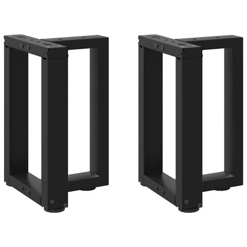 Sofabordben T-formet 2 stk 28x25x(42-43) cm stål sort