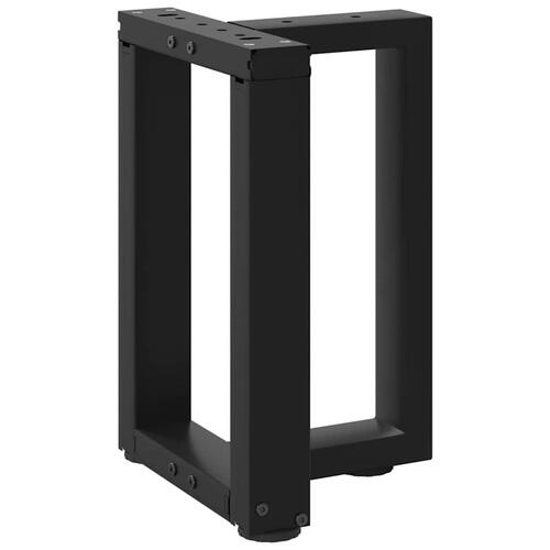 Sofabordben T-formet 2 stk 28x25x(42-43) cm stål sort