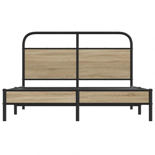 Sengeramme 140 x 190 cm - røget eg