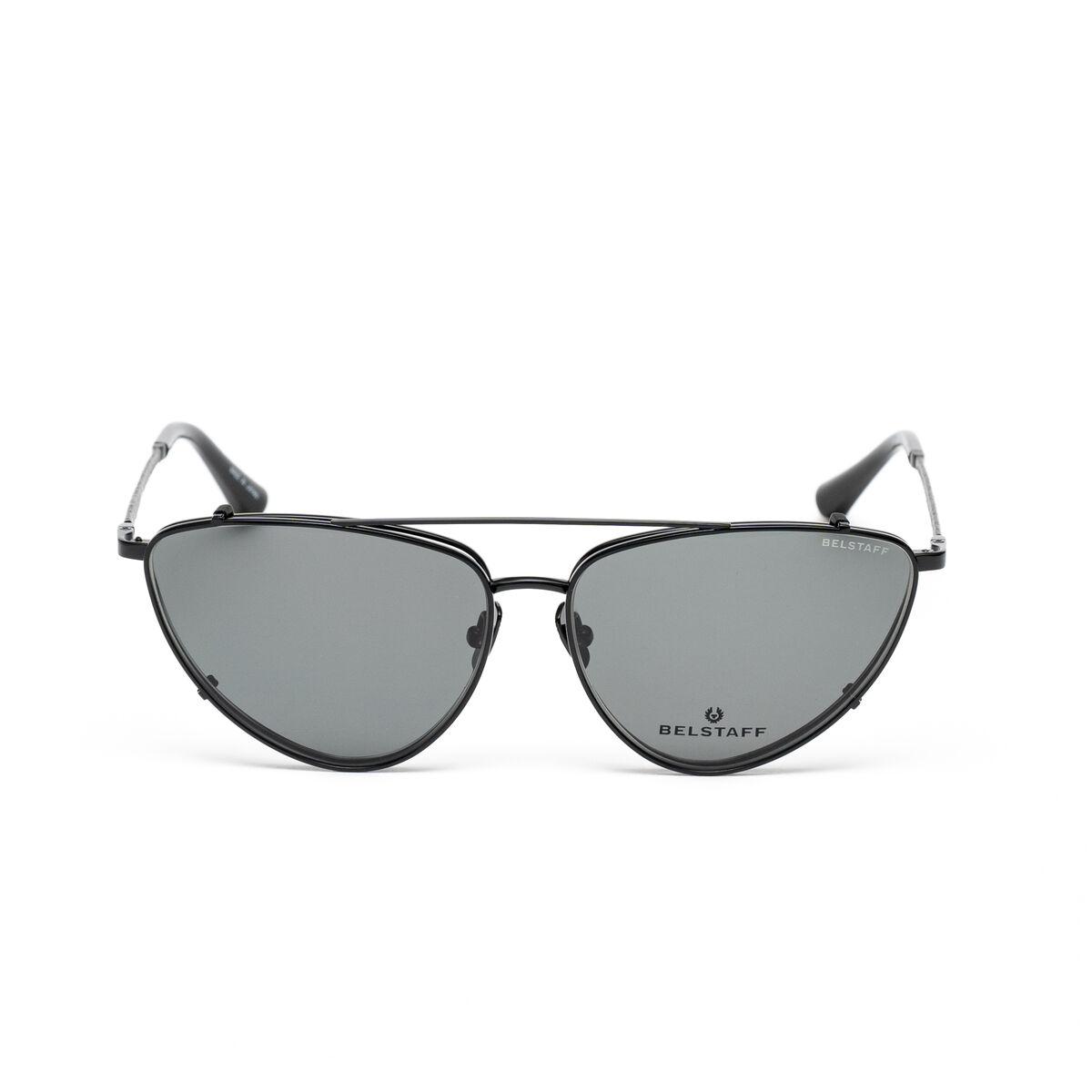 Belstaff DELMERE Clip On brillestel med solbrille - sort, 57 mm