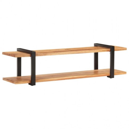 Tv-skab 160×40×40 cm i massivt akacietræ - industrielt design