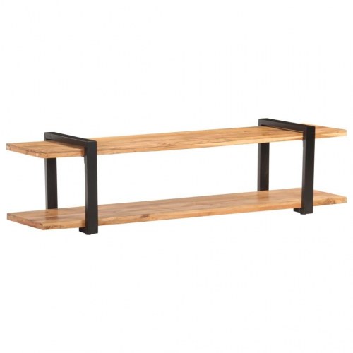 Tv-skab 160×40×40 cm i massivt akacietræ - industrielt design
