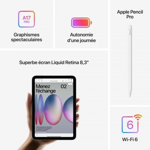 Apple iPad mini 8,3" 128 GB - Lilla (2024)