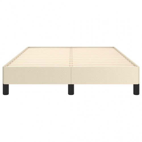 Sengeramme 120×200 cm i kunstlæder - cremefarvet
