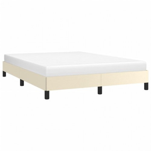 Sengeramme 140x190 cm i kunstlæder - cremefarvet