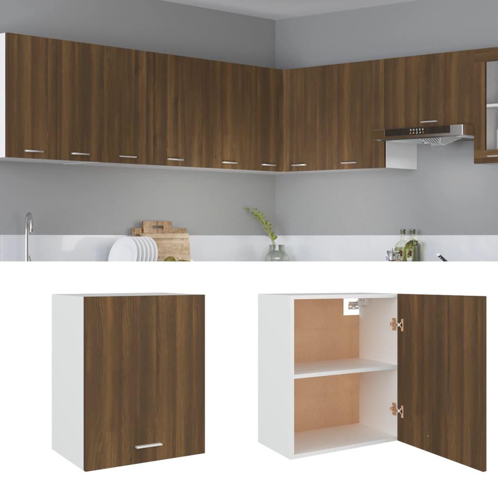 Vægskab 50x31x60 cm konstrueret træ brun egetræsfarve