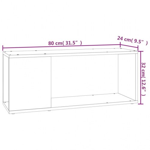 Tv-bord i konstrueret træ - 80 × 24 × 32 cm, betongrå