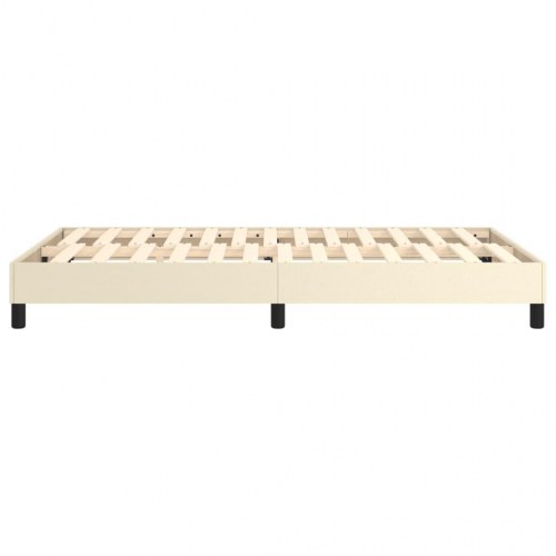 Boxspring sengeramme 120×200 cm i kunstlæder - creme