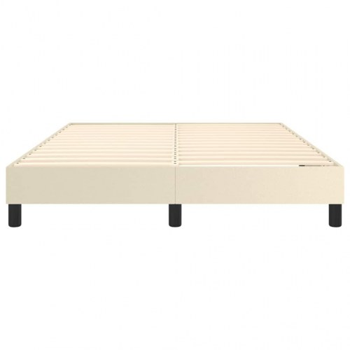 Boxspring sengeramme 140x200 cm i kunstlæder - creme