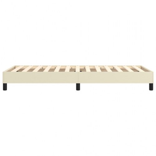 Boxspring sengeramme 90x190 cm i kunstlæder - creme