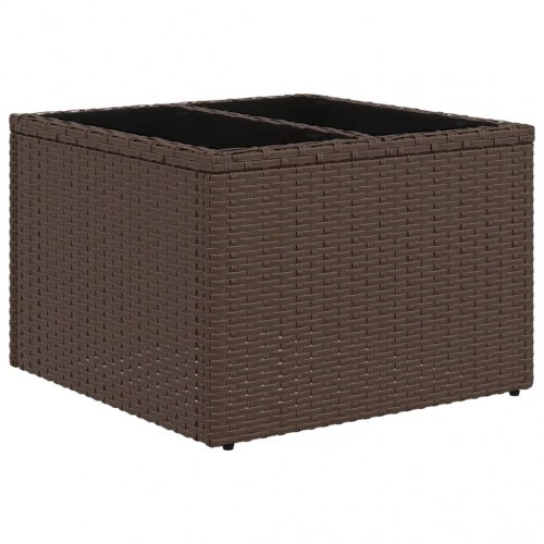 Sofasæt til haven i polyrattan - 10 dele med hynder, brun