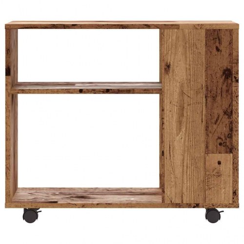 Sidebord på hjul 70×35×55 cm - konstrueret træ, antikt træ