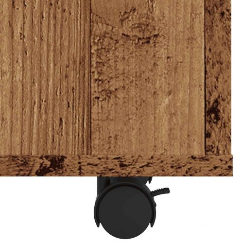 Sidebord på hjul 70×35×55 cm - konstrueret træ, antikt træ