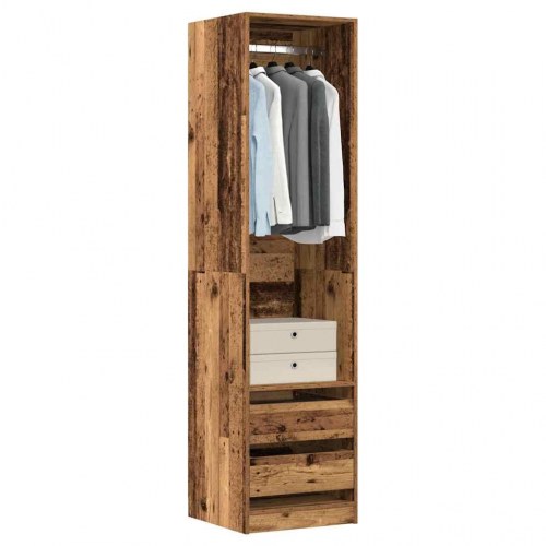 Klædeskab 50 x 50 x 200 cm - antikt træ