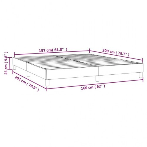 Boxspring sengeramme 160×200 cm i kunstlæder - cremefarvet