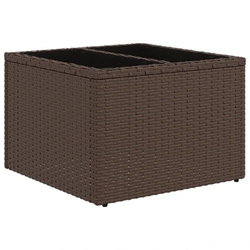 Sofasæt til haven i polyrattan - 12 dele med hynder, brun