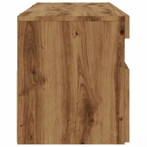 Tv-bord med LED-lys 120×35×40 cm - konstrueret træ, kunsteg