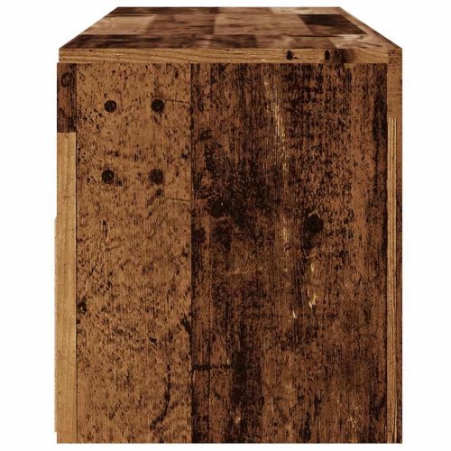 Tv-bord med LED-lys 120 × 35 × 40 cm - konstrueret træ, antikt træ