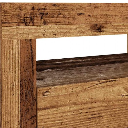 Tv-bord med LED-lys 120 × 35 × 40 cm - konstrueret træ, antikt træ