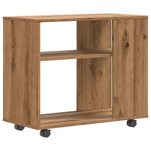 Sidebord på hjul 70×35×55 cm - konstrueret træ, kunsteg