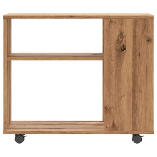 Sidebord på hjul 70×35×55 cm - konstrueret træ, kunsteg
