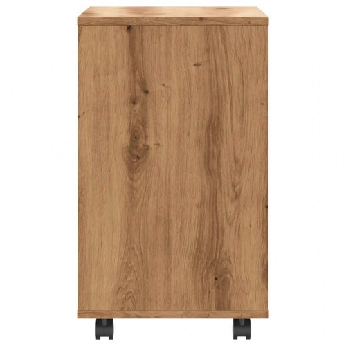 Sidebord på hjul 70×35×55 cm - konstrueret træ, kunsteg