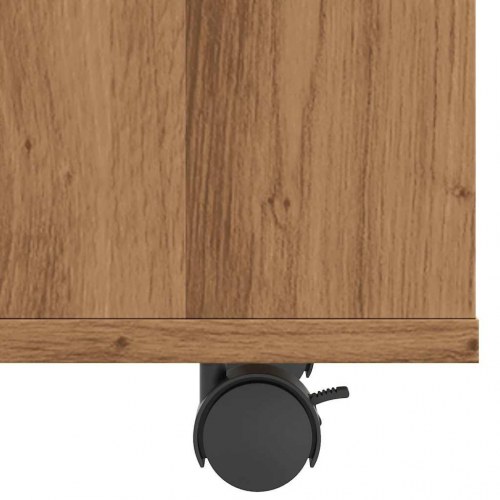 Sidebord på hjul 70×35×55 cm - konstrueret træ, kunsteg