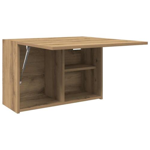 Væghængt badeværelsesskab 60x25x40 cm konstrueret træ kunsteg